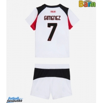 AC Milan Santiago Gimenez #7 Bortedraktsett Barn 2025-26 Kortermet (+ Korte bukser)